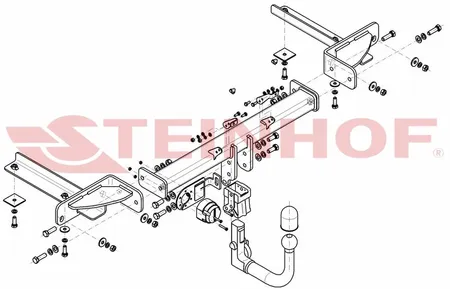 Фаркоп Steinhof для Opel Astra J GTC 2010-2016 Арт.O-104 O-104 в Ижевск