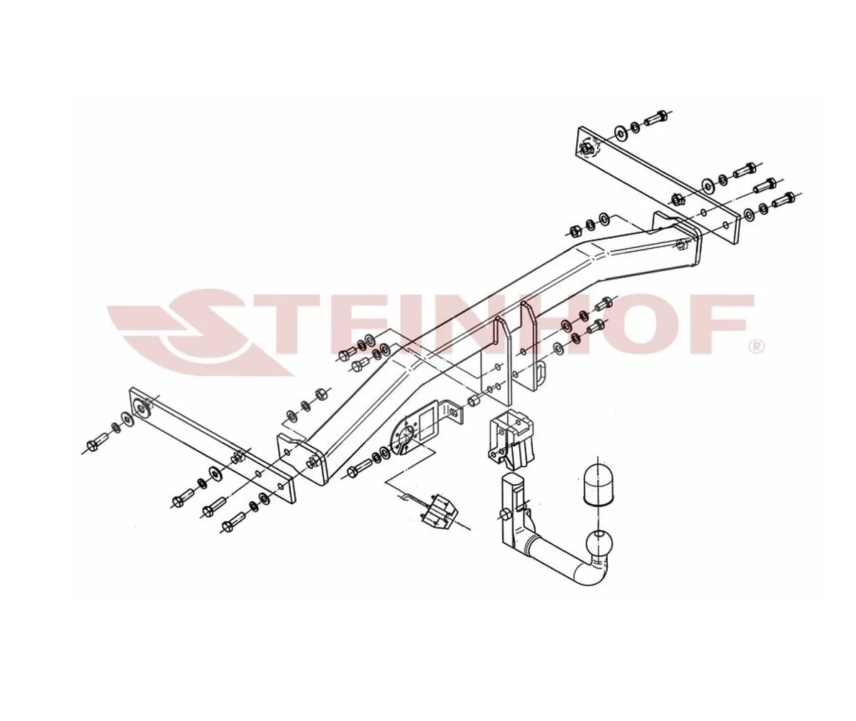 Фаркоп Steinhof для Volkswagen Tiguan 2007-2015 V-129 в Ижевск