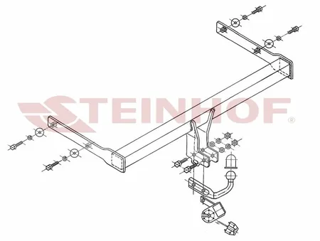 Фаркоп Steinhof для Volkswagen Passat 2021-2026 S-341 в Ижевск