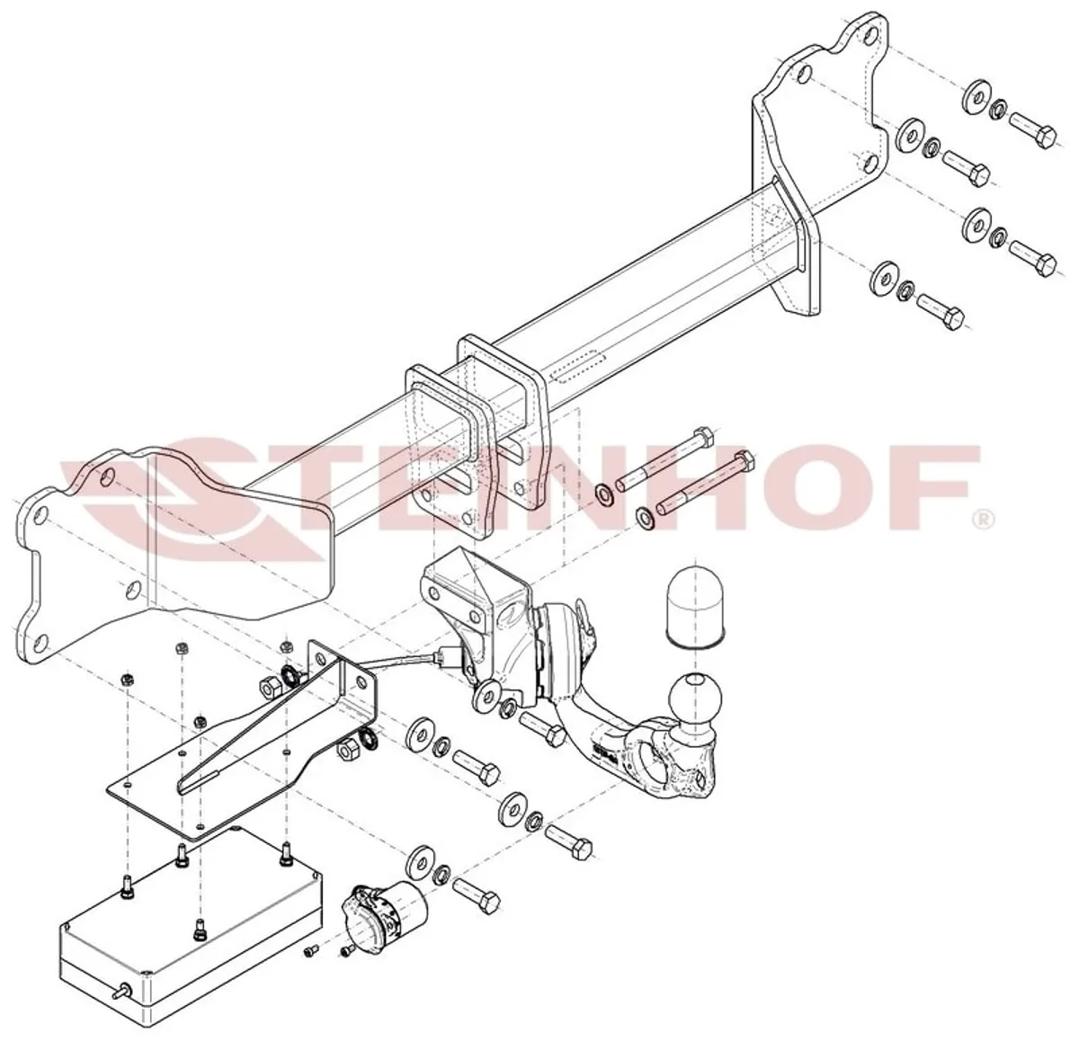 Фаркоп Steinhof для Audi Q7 2020- A-127 в Ижевск Фаркоп Steinhof для Audi Q7 2020- A-127 в Ижевск