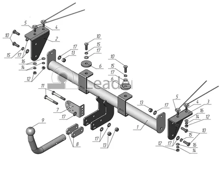 Фаркоп Лидер Плюс для Belgee X50 plus 2026- B401-A в Ижевск