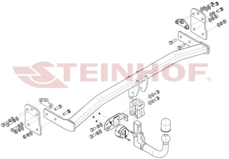 Фаркоп Steinhof для Hyundai Kona 2017-2023, (кроме N-Line и ADBlue) H-266 в Ижевск