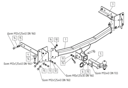 Фаркоп TowRus для LiXiang L6 2024- Арт. 288194 288194 в Ижевск
